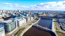 Pictured: Glasgow, one of the six cities making fresh commitments, and the host city for COP26